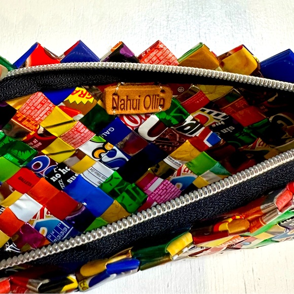 Vintage Nahui Ollin candy wrapper clutch, handmade-no two are alike, Collectible - Picture 4 of 6